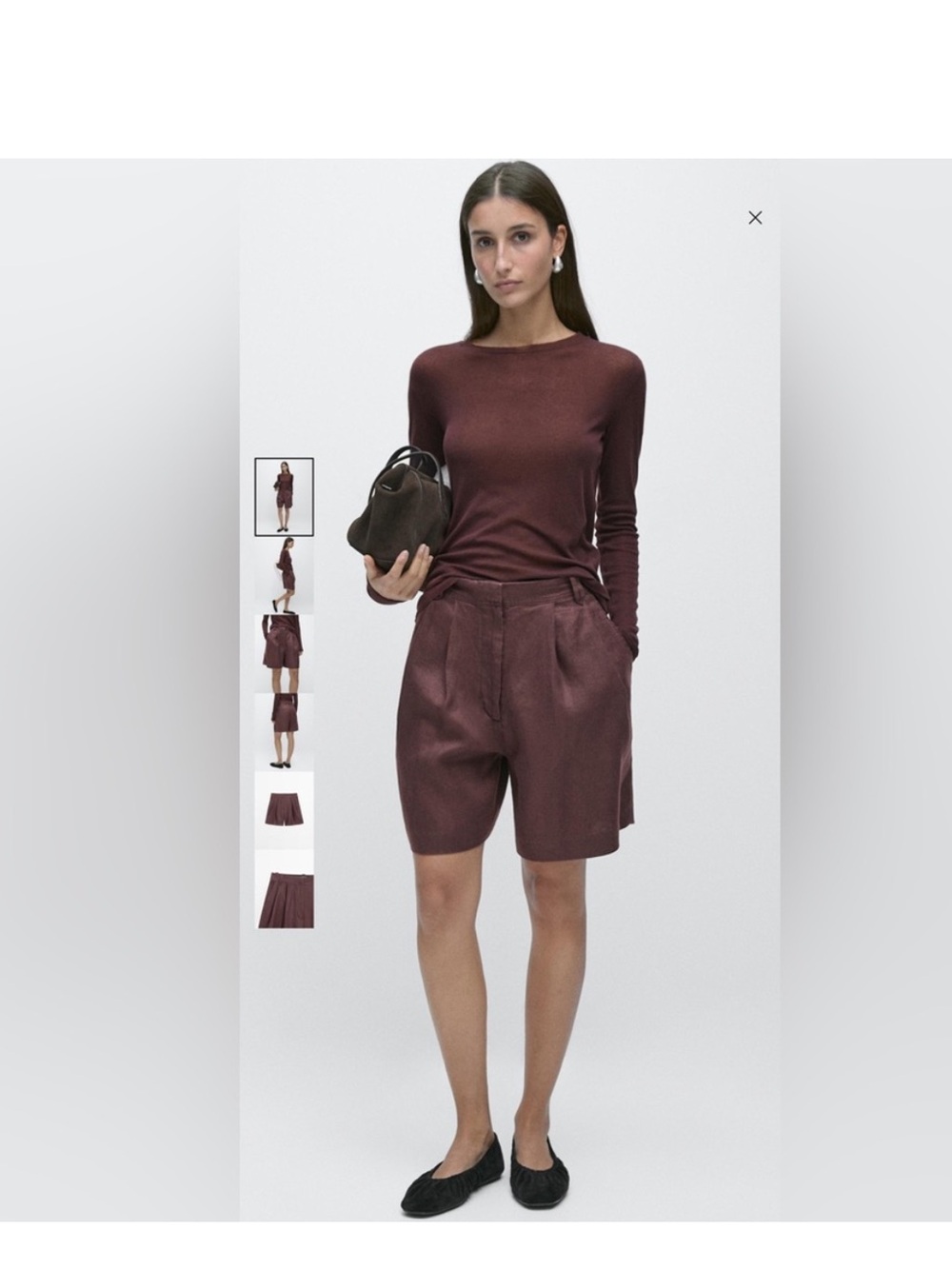 Massimo Dutti brown Bermuda Shorts NWT Size 8 / EUR 40 Current Season - Picture 5 of 16